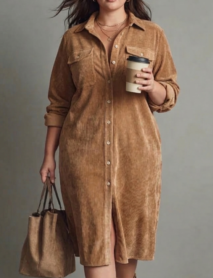 Elise | Soft Corduroy Dress