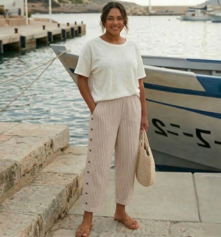 Dagny | Stylish Summer Striped Pants